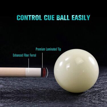 Більярдний кий Pathline Billardqueue-Set, 147,3 см, канадський клен, набір з чотирма киями та кейсом (510 г, 538 г, 567 г, 595 г), колір зелений