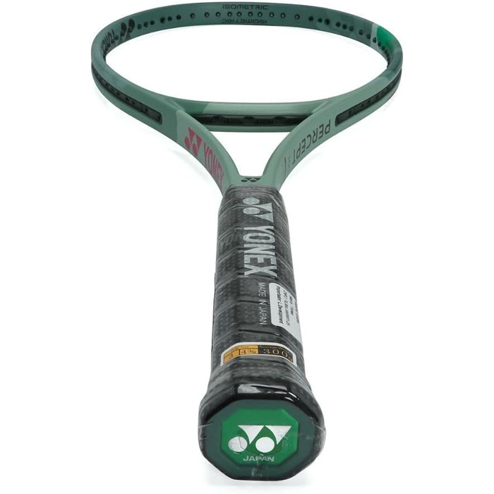 Тенісна ракетка YONEX Percept 100 300 г для змагань, світло-зелена/оливкова, без струн