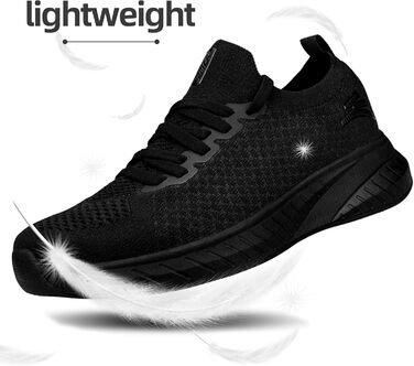 Жіночі спортивні кросівки для бігу та повсякденного носіння. Легкі, дихаючі, чорні (38 EU)