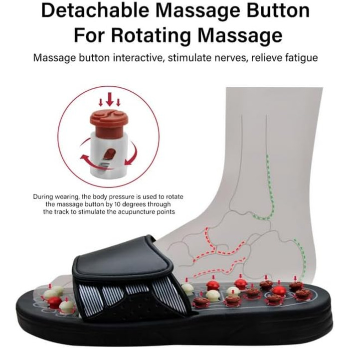 Домашні тапочки з акупресурою, масажер для ніг, сандалії з точками впливу, тапочки для масажу ніг, акупресура, тапочки, зняття стресу, ручні масажери (38–39), подарунок для мами та тата 38-39
