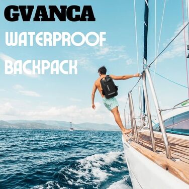 Водонепроникний рюкзак GVANCA Dry Bag 35 л (Чорний) для каякінгу, SUP, водних видів спорту