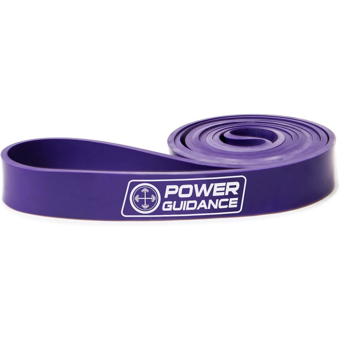 Еспандер Power Guidance для підтягувань та фітнесу, гумова стрічка для розтяжки та пауерліфтингу, лила, опір 16-36 кг
