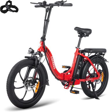 Електровелосипед Fafrees F20 250W 20'' для міста, складаний, 36V 16Ah знімний акумулятор, фетбайк для жінок і чоловіків, швидкість до 25 км/год