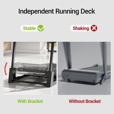 Біговий тренажер UMAY з нахилом 14 км/год, складаний для дому з мотором 3.0 PS та 3 рівнями нахилу, 12 програм тренувань, максимальне навантаження 136 кг, нахил 15%