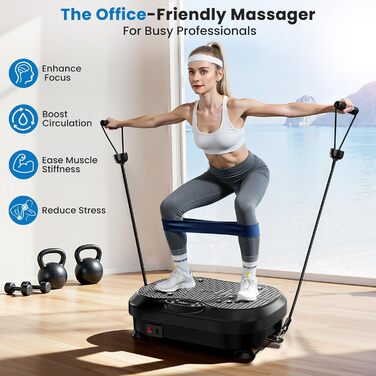 Віброплатформа для лімфодренажу та схуднення з 200 рівнями, фітнес-обладнання для всього тіла, стійка, шейк-борд, спортивний фітнес-зал