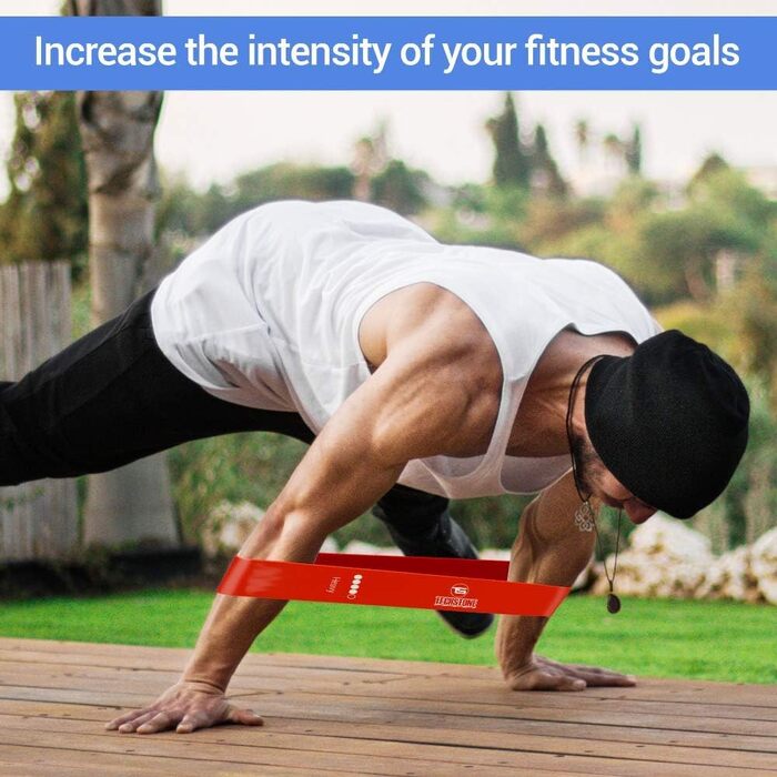 Спортивний комплект еластичних гумок TechStone Resistance Bands (5 шт.) для фітнесу, силових тренувань, йоги та пілатесу (для чоловіків та жінок)