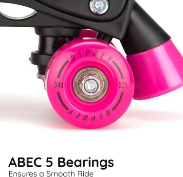 Ролики дитячі Osprey Surge, регульовані ролики Quad, для хлопчиків та дівчаток від 5 років, розміри EU 31-34, рожеві