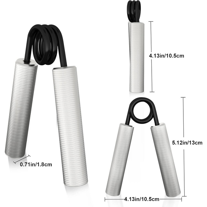 Тренування рук та зап'ястя: металевий тренажер для сили хвата (4/6 шт.)