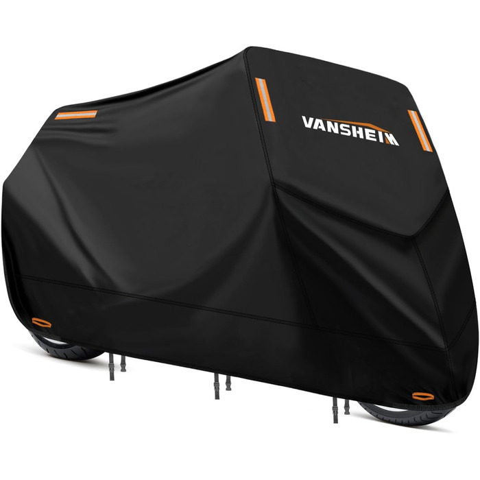 Захисний чохол для мотоцикла VANSHEIM, 245x105x125 см, водонепроникний, 420D Oxford, для зими