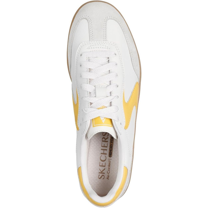 Кросівки жіночі Skechers Hotshot Kickoff White/Yellow 38.5 EU зі штучної шкіри
