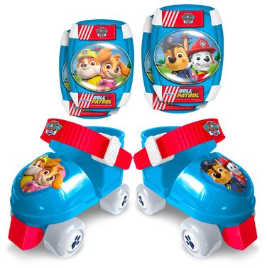 Роликові ковзани Paw Patrol (23-27) блакитно-червоні + захист для ліктів та колін