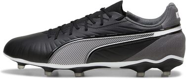 Кросівки футбольні PUMA King Match Fg/Ag, 40 EU, чорно-білі, сірі