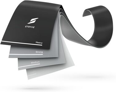 Преміум фітнес-резинки STRYVE 4 шт. (150x5 см), естетичні еспандери різної жорсткості, набір з мішечком і тренувальним планом
