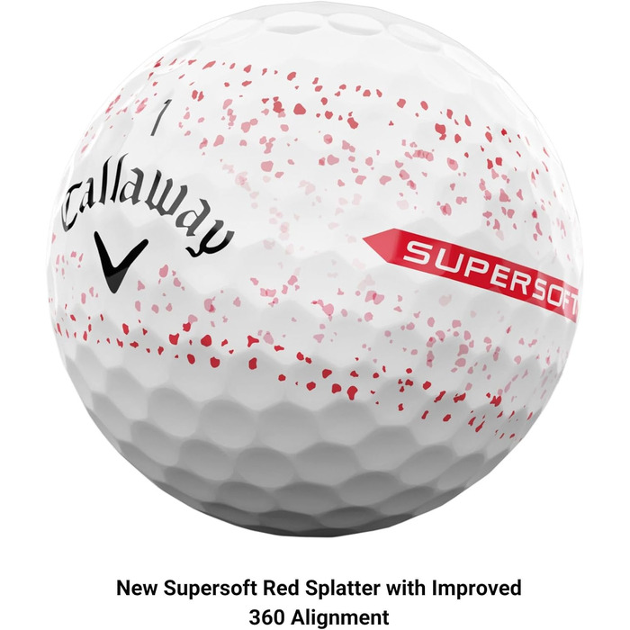 Гольф-м'ячі Callaway Supersoft 2023 - червоний, 12 шт.