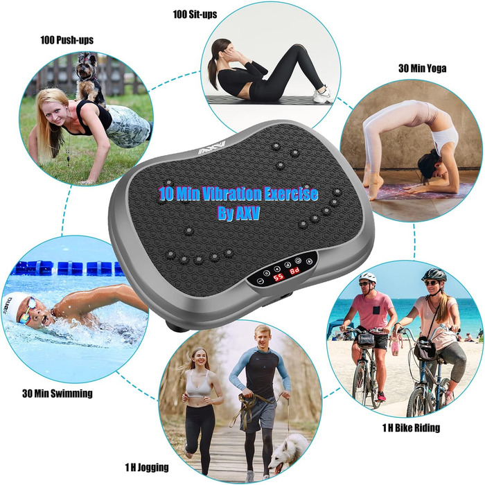 Віброплатформа для тренувань AXV, Mini-Fitness, Лімфодренаж для схуднення та тонусу, Домашній спортзал