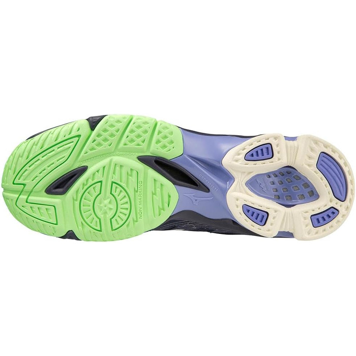 Волейбольне взуття Mizuno Wave Voltage - чорно-біле, 42 EU, Eveblue Techgreen Iolite