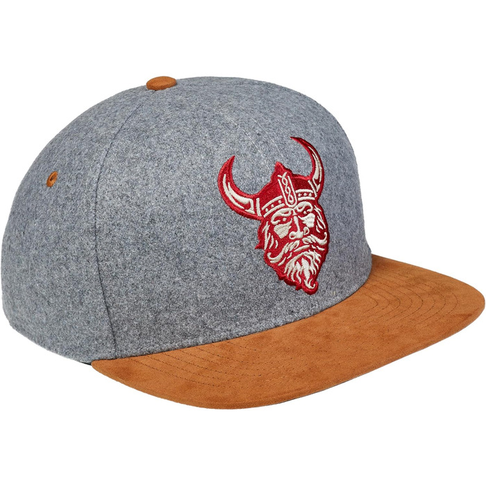 Кепка-снапбек Cadency унісекс з прямим козирком, регульована бейсболка Viking (сіра, один розмір)