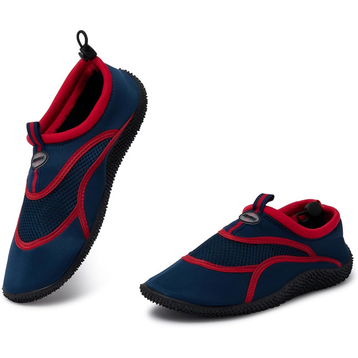 Шкарпетки для плавання JOMIX: аквашузи для жінок, чоловіків та дітей. Зручні, швидковисихаючі, для басейну, пляжу, серфінгу. Розмір 38 EU. Кольори: морський, червоний.