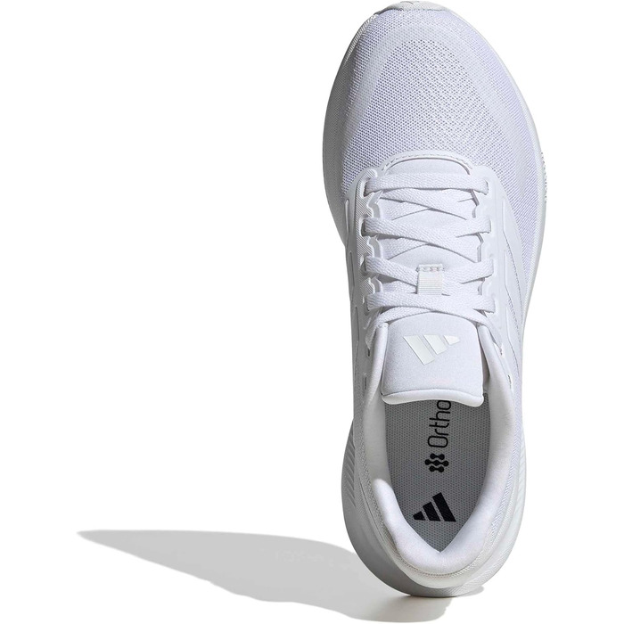 Жіночі кросівки для бігу adidas Runfalcon 5 Cloud White — білі, з амортизацією Cloudfoam та дихаючою сіткою, розмір 39 1/3 EU
