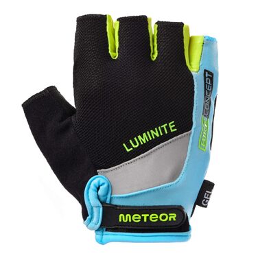 Рукавички велосипедні Meteor Radhandschuhe MTB Gel GX31 (M, блакитно-зелені) - для чоловіків, жінок та дітей