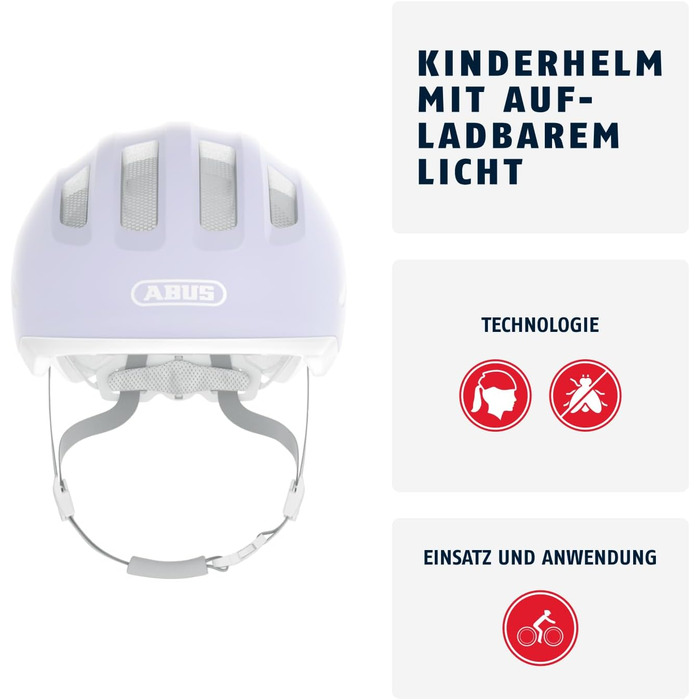 Дитячий велосипедний шолом ABUS Smiley 3.0 ACE LED з підсвіткою