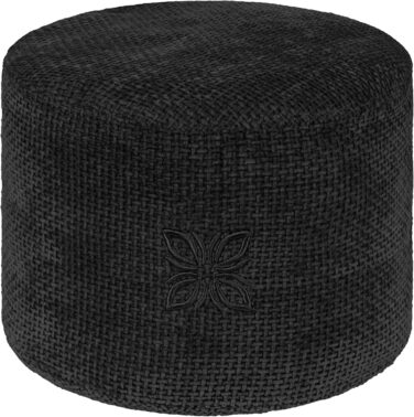 Крісло для медитації Cushy™ Meditationskissen – кругле, 10/15/20 см – з льоноподібної тканини та наповнювачем з пшениці – для медитації та релаксації. Зроблено в Німеччині (20 см, Mythos Black)