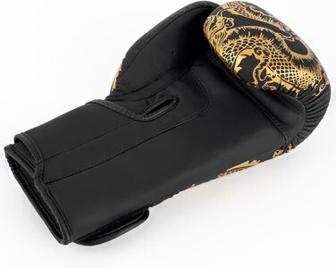 Боксерські рукавички Overlord® Legend I для кікбоксингу, спарингу, боксу та MMA. Чоловічі боксерські рукавички різних розмірів (чорний та золотий, 8 oz.)