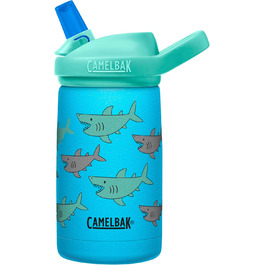 Дитяча термобутилка CamelBak Eddy+ із нержавіючої сталі, 350 мл, з малюнком акули, вакуумна ізоляція