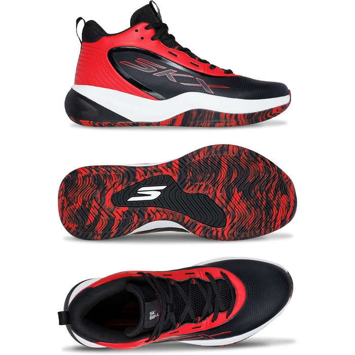 Кросівки для баскетболу Skechers League Sneaker (43 EU) - Чорний/Червоний