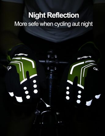 Зимові рукавички INBIKE з Thinsulate, Winddicht, сенсорний екран, для велоспорту, катання на лижах та сноуборді, IF966, Зелений, M