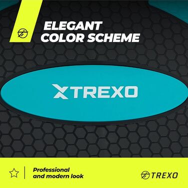 Степ-платформа TREXO для аеробіки та фітнесу, 78 x 30 см, регульована висота 10-20 см, синій