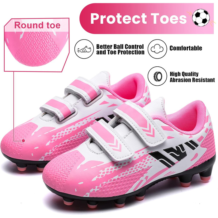 Дитячі футбольні бутси для тренувань та гри на штучному газоні. Зручні, дихаючі, білі, сині, зелені, рожеві. Розміри 28-34 EU