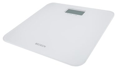 Becken цифрова вага для ванної, 150 кг, скляна платформа, дисплей, ультратонкий дизайн