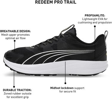 Кросівки для бігу PUMA Pro Trail - чорно-жовті, 41 EU