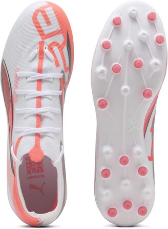 Кросівки футбольні PUMA Ultra 5 Match Mg (40 EU, білий/чорний/червоний)