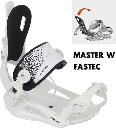 Жіночий комплект для сноуборду AIRTRACKS Drom Lady Rocker + кріплення Master W Fastec + сумка, 140 см