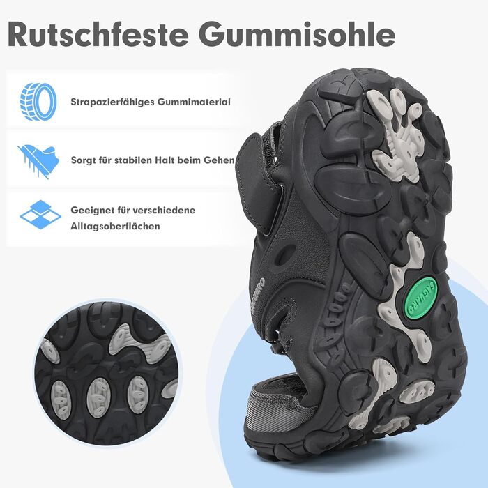 Сандалі SAGUARO чоловічі та жіночі зручні дихаючі для активного відпочинку, спорту, трекінгу та піших прогулянок 43 EU чорні