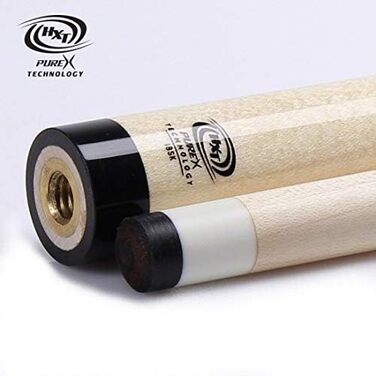 Більярдний кий PureX Technology HXTC14 з низьким кутом відведення, наконечник Kamui Black, ручка Mz Multi-Zonen, регульована вага та Turbo Lock