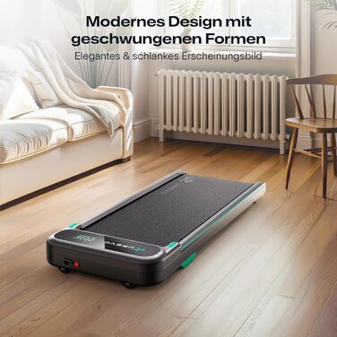 UREVO Smart Walking Pad: компактний біговий килимок під стіл з амортизацією, керування через додаток та пультом, 38x102 см