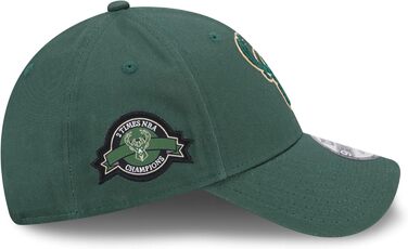 Кепка New Era Milwaukee Bucks NBA з нашивкою збоку, зелена, 9Forty, регульована, темно-зелений