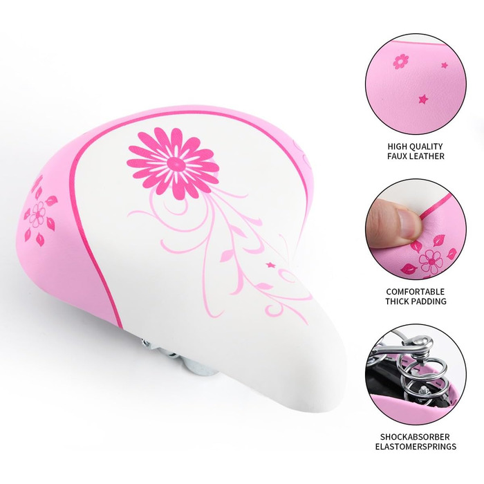 Дитячий велосипедний сідло EIRONA – широкий, комфортний, для дівчаток 12-20