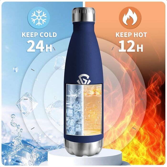 Термосфляка 750 мл, термос-пляшка з подвійними стінками, для газованої води, без BPA, витокозахисна, ізольована фляка з нержавіючої сталі для університету, роботи, подорожей, спорту, активного відпочинку, хлопчиків та дівчаток, темно-зелений (750 мл, темн