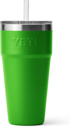 Термокружка YETI Rambler з трубочкою, нержавіюча сталь, вакуумна ізоляція, 769 мл, зелена