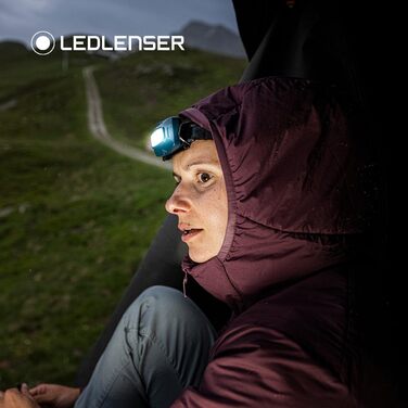 Ліхтар налобний Ledlenser HF4R Core teal green 500 lm - водонепроникний, з червоним світлом, для активного відпочинку