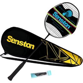 Ракетка для бадмінтону Senston N80 Ultraleicht Graphit з сумкою, 6U, чорна