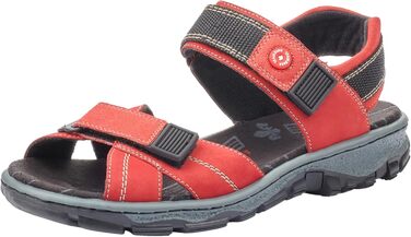 Жіночі сандалії Rieker 68851, класична модель, червоний колір, розмір 39 EU