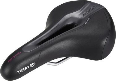 Жіночий велосипедний сідло Terry Figura GT Max з CrMo-основою, WeatherMax Dura Silk, чорний, ширина 12-15 см
