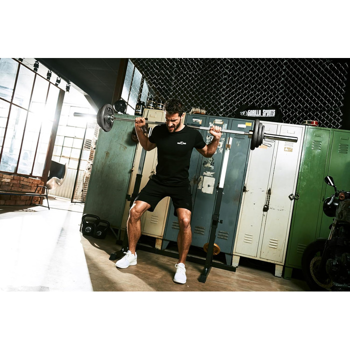 Олімпійські диски для штанги GORILLA SPORTS, чавунні, сріблясті, 1,25–20 кг, 50 мм, Tri-Grip