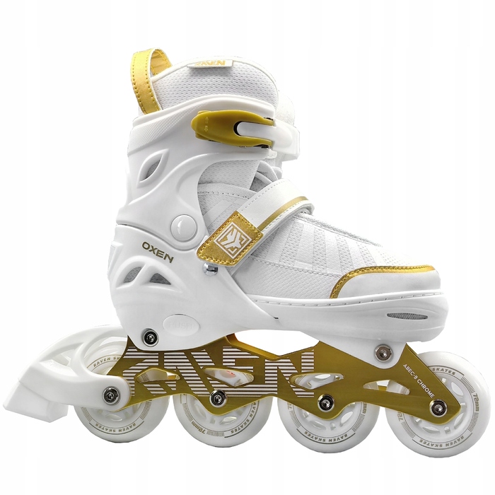 Регульовані ролики RAVEN Oxen White/Gold, розмір 34-37