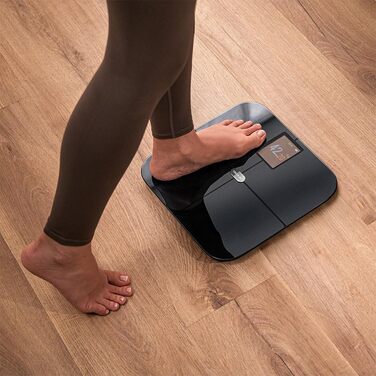 Інтелектуальна вага Cecotec HealthySmart Pro з додатком Surface Precision, BIA-технологія, 25 параметрів, LCD-дисплей, 8 високоточних сенсорів, 30x30 см, максимальна вага 180 кг (білий, чорний, 28x28 см)